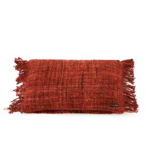 Coussin en coton rouge 30x50