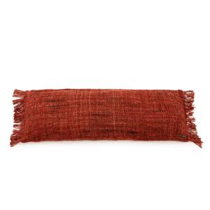 Coussin en coton rouge 35x100