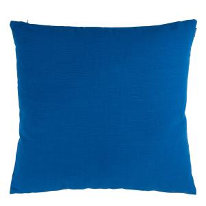 Coussin en coton texturé bleu  60x60