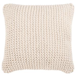 Coussin en coton tressé écru 50x50