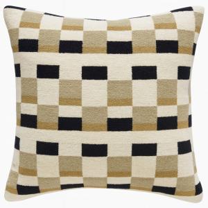 Coussin en coton velours beige OEKO-TEX® 45 x 45