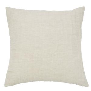 Coussin en gaze de coton recyclé et lin tissé beige 60x60