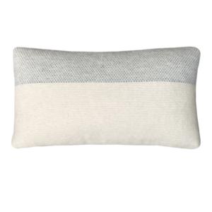Coussin en laine gris naturel rectangle 35x60