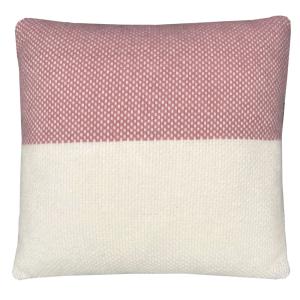 Coussin en laine rose pastel 45x45