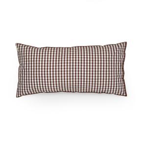 Coussin en lin / coton bio Vichy Noisette 45x90 cm