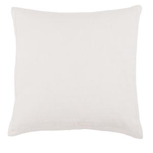 Coussin en lin et coton mélangés blanc avec galon 60x60