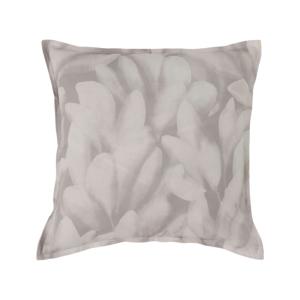 Coussin en lin et en coton gris souris/ecru 45 x 45 cm