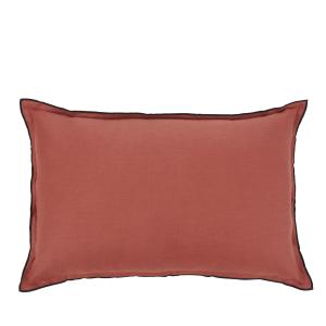 Coussin en lin lavé terracotta 40x60