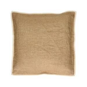 Coussin en lin ocre 45X45
