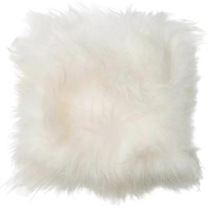 Coussin en peau de mouton islandais blanc