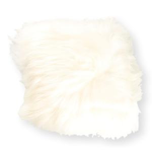 Coussin en peau de mouton islandais blanc 35x35