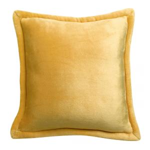 Coussin  en polyester curry 50 x 50