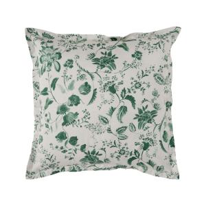 Coussin en satin vert feuille 45 x 45 cm
