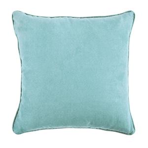 Coussin en suédine bleu clair 40x40