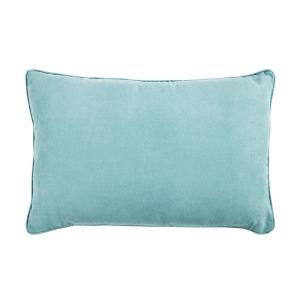 Coussin en suédine bleu clair 60x40