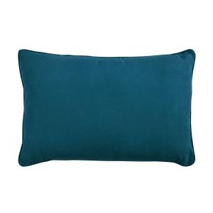 Coussin en suédine bleu intense 60x40