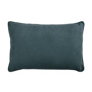 Coussin en suédine gris carbone 60x40