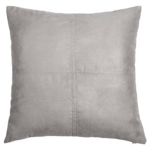 Coussin en suédine gris clair 60x60