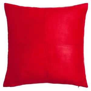 Coussin en suédine rouge 40x40