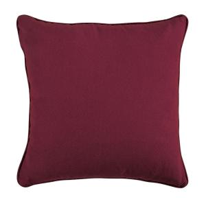 Coussin en suédine rouge bourgogne 40x40