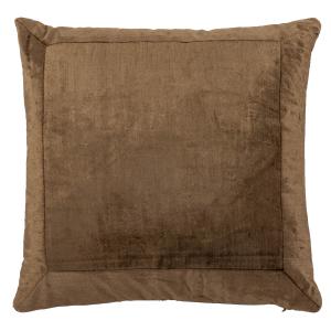 Coussin en velours coloris bronze 40x40