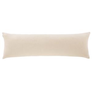 Coussin en velours de coton côtelé écru 35x115