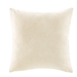 Coussin en velours de polyester recyclé effet vieilli écru…