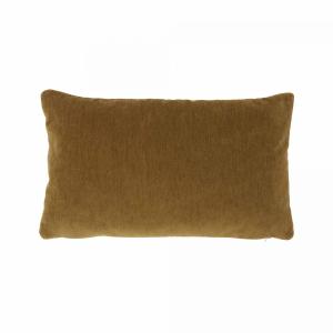 Coussin en velours marron 30x50cm