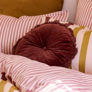 Coussin en velours rouge ⌀45 cm
