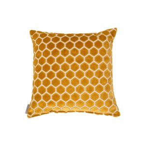 Coussin en viscose jaune