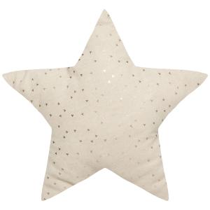 Coussin enfant étoile motifs métallisés Beige 40x40