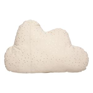 Coussin enfant ''nuage'' coton beige 45x28 cm