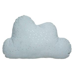 Coussin enfant ''nuage'' coton bleu foncé 45x28 cm