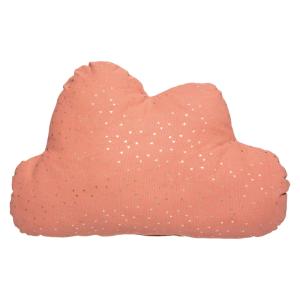 Coussin enfant ''nuage'' coton terracotta 45x28 cm