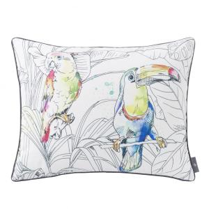 Coussin exotique velours Blanc 37 x 47