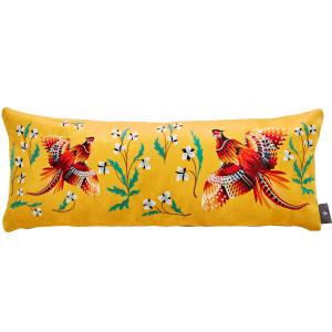Coussin faisan velours Jaune 25 x 60