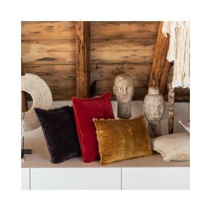 Coussin garni en Coton marron 45x45 cm