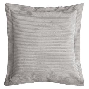 Coussin garni velours cotelé gris 70x70