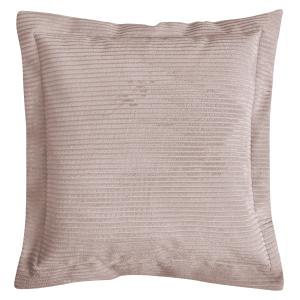 Coussin garni velours cotelé rose 70x70