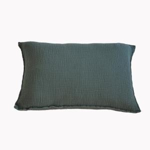 Coussin gaze de coton kaki 35X50 CM