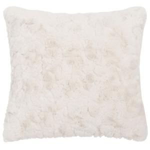 Coussin imitation fourrure blanche 45x45