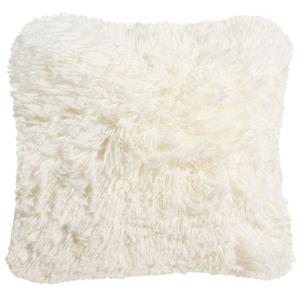 Coussin imitation fourrure écrue 45x45