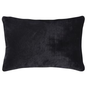 Coussin imitation fourrure noire 60x40