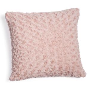 Coussin imitation fourrure rose 45x45