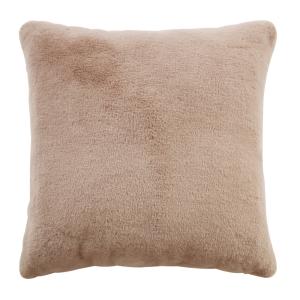 Coussin imitation fourrure vieux rose 45x45, OEKO-TEX®