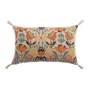 Coussin imprimé  en coton multico 30 x 50 cm