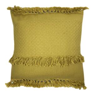 Coussin jaune moutarde 50x50