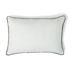 Coussin lin lavé blanc & noir 60x40