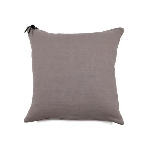 Coussin Lin pur lavé Taupe  45x45