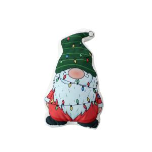 Coussin lumineux en velours imprimé lutin 40 x 23 cm